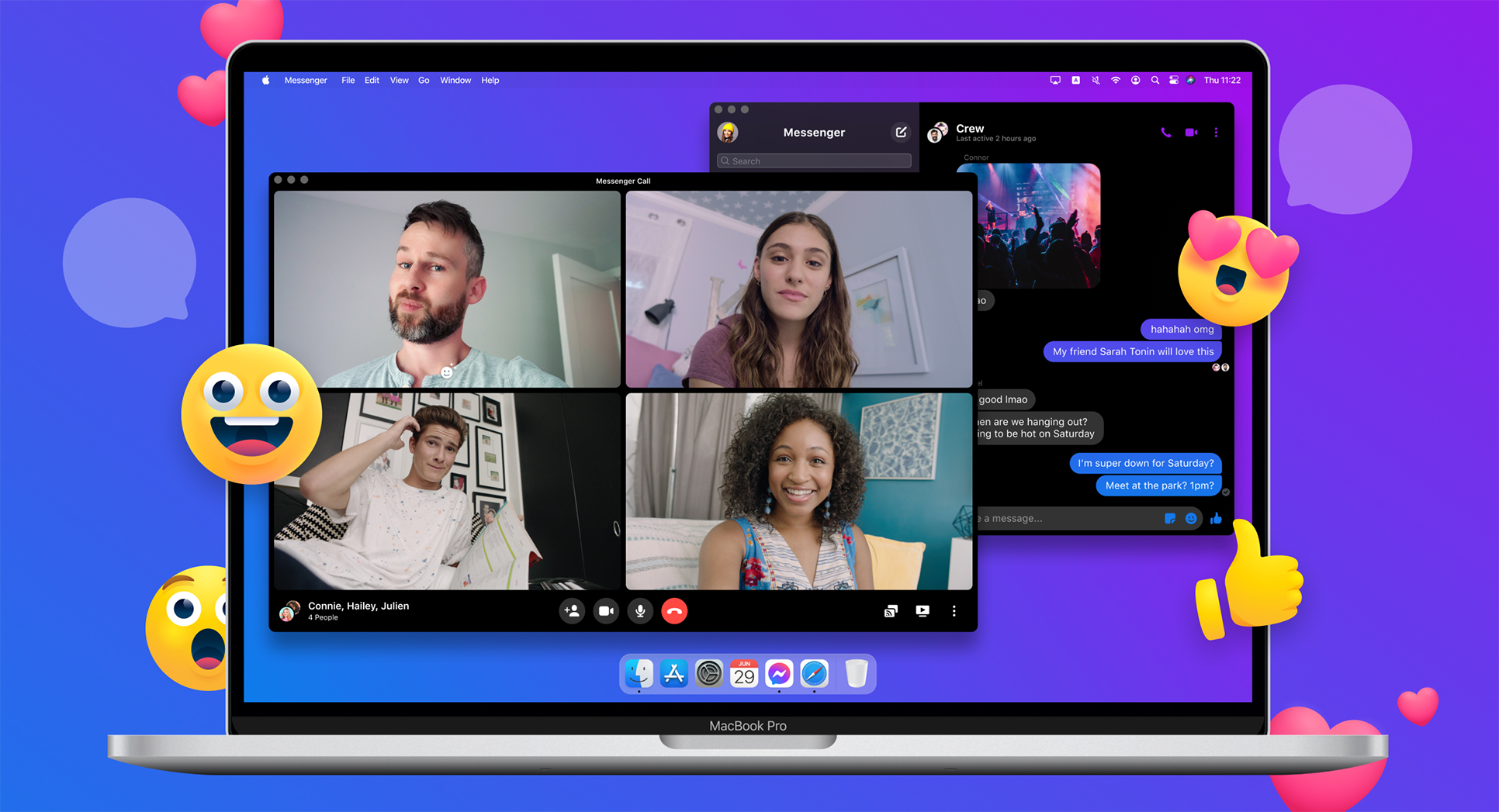 Screenshot of the Messenger app on macOS